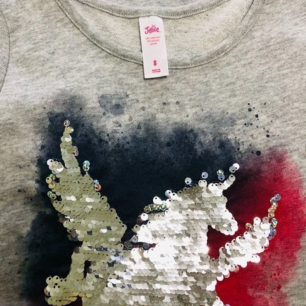 ‎Justice Unicorn Flip-sequin Dress